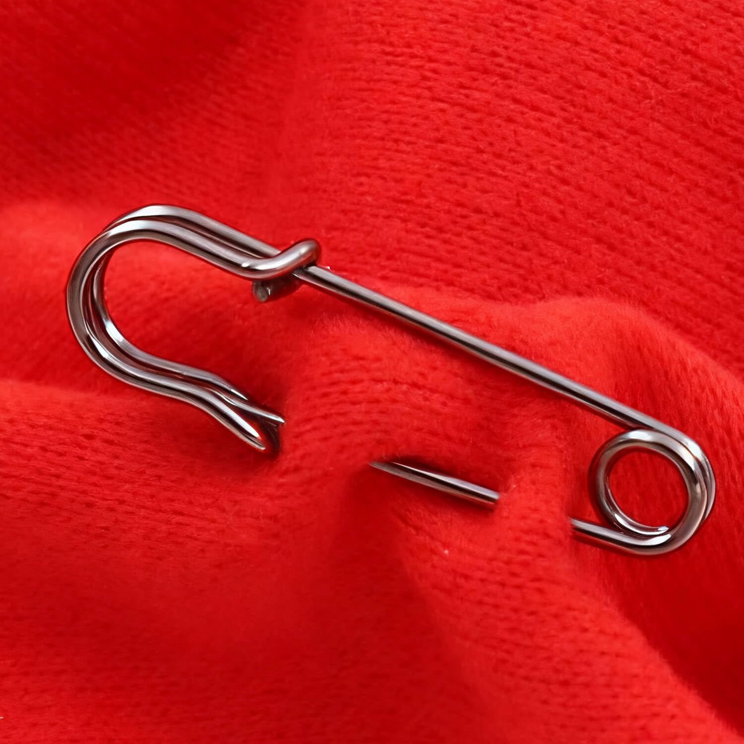 Amanaote Gun Black Safety Pins 30mm X 10 mm Size Jewelry for Kilts Blankets Skirts Crafts Pack of 30