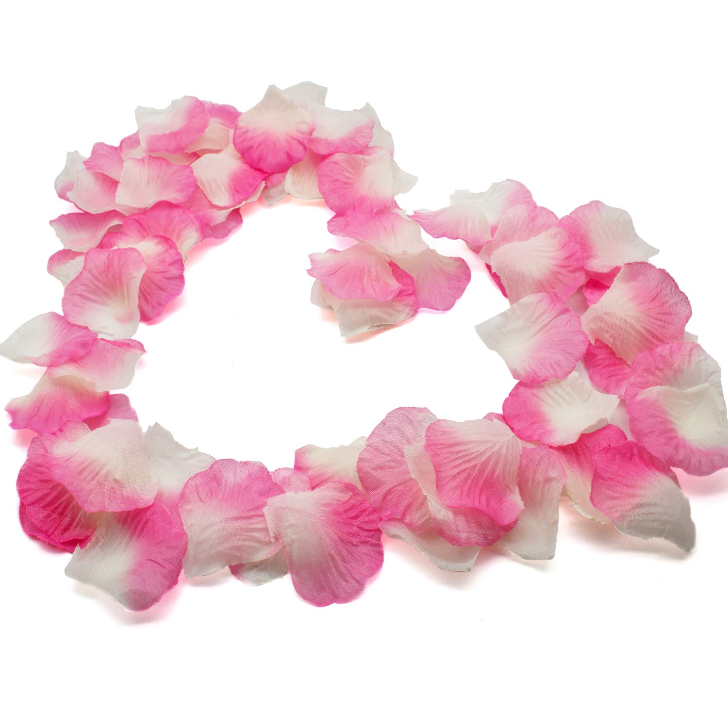 AKORD 1000 Heart Shaped Red Rose Petals, Fabric, Pink/White, 4.5 x 5 x 0.02 cm