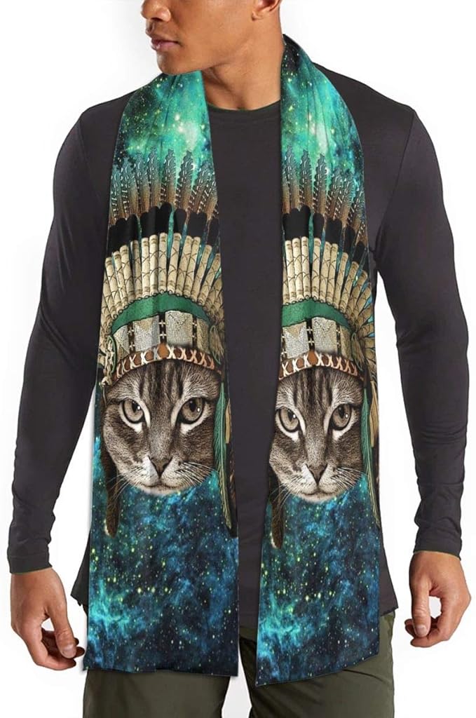 Jxrodekz Bufanda temática de los indios nativos americanos del gato