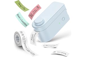 Makeid Label Makers, L1 Label Maker Machine, Portable Wireless Sticker Label Makers for Home, School, Office Use, Rechargeable Thermal Printer with Multiple Fonts, Templates - Blue, 203dpi