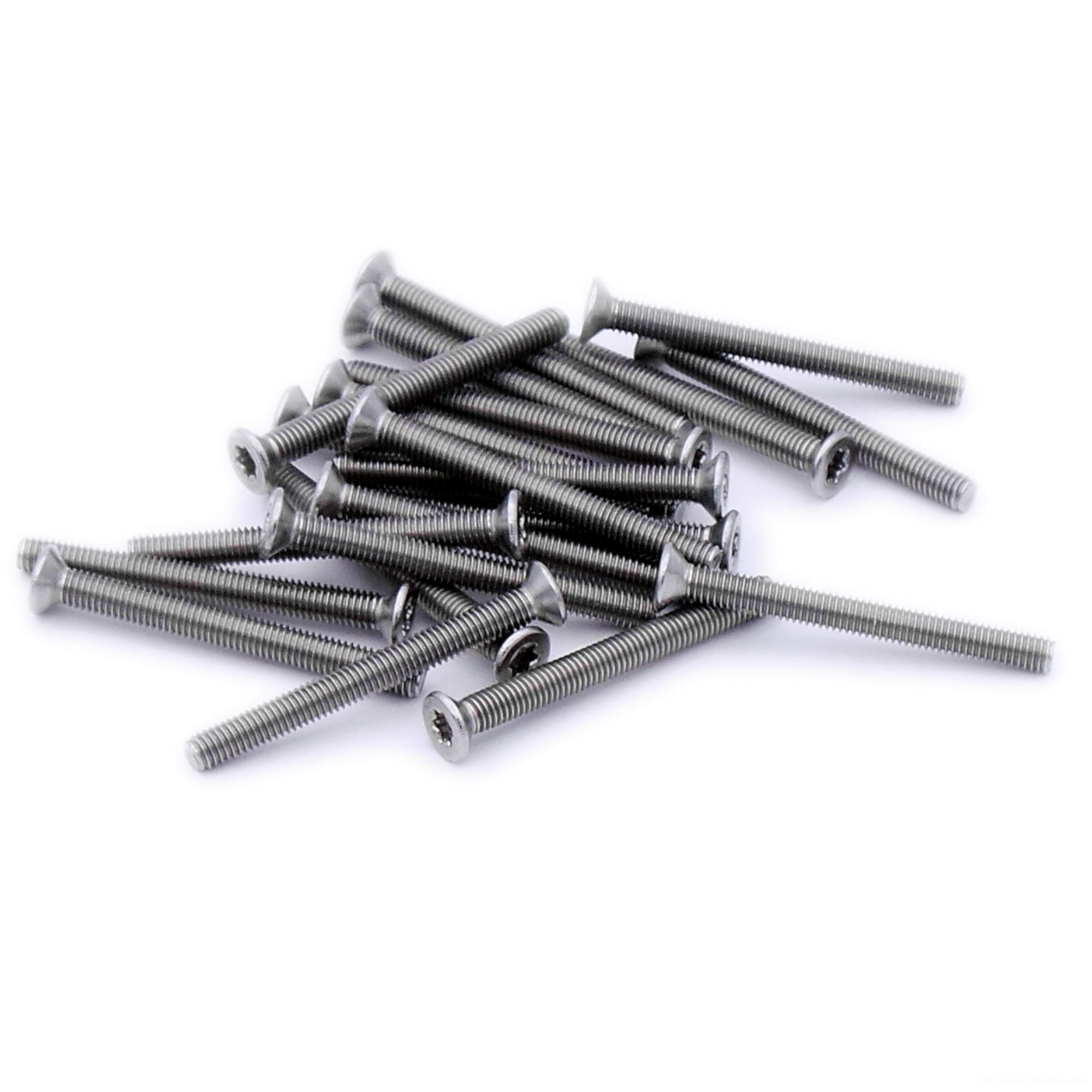 M2.5 (2.5mm x 14mm) TX Socket Countersunk Machine Screw (Bolt) - Stainless Steel (A2) (Pack of 20)