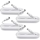 ANLINK 4 Pack 10ft 3M DC Power Extension Cable, 4PCS DC 12V Power Adapter Extension Cord 5.5mm x 2.1mm for CCTV Security Came