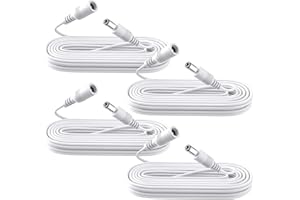 ANLINK 4 Pack 10ft 3M DC Power Extension Cable, 4PCS DC 12V Power Adapter Extension Cord 5.5mm x 2.1mm for CCTV Security Came