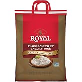 Royal Chef's Secret Basmati White Rice - 10 lb Bag | Premium Extra Long Grain Rice - Perfect for Biryanis, Pilafs, Pulao &amp; Curries - Cook in Microwave or on Stove Top