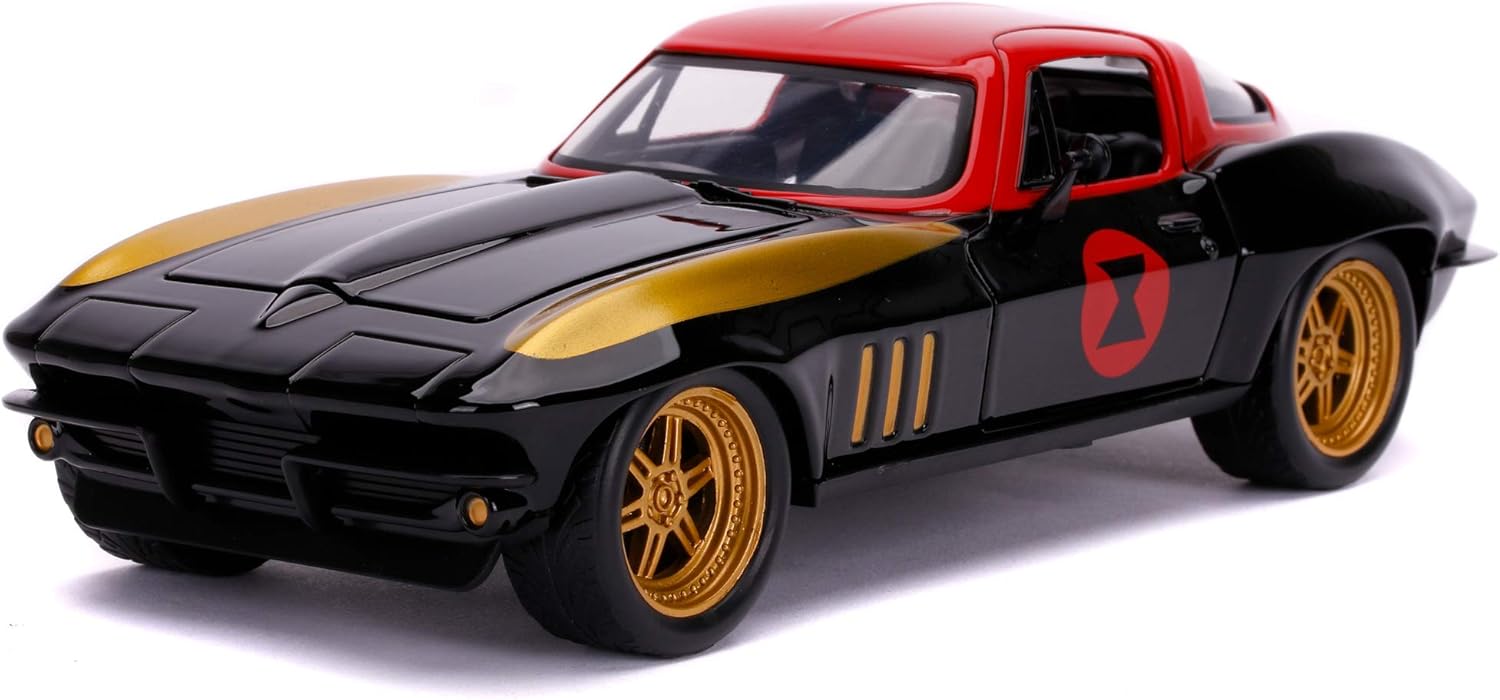 Hollywood Rides - Marvel Black Widow 1966 Chevy 1:24, Multicolor, Small (1:24 scale) - Image 3