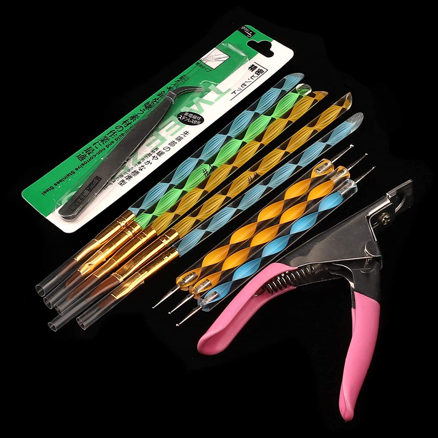 Acrylic Nail kit, with Nail Flowers Monomer and Basic Nail Art Tools Shinny Glitter Acrylic Powder liquid Kit Gift Box Set: Beauty