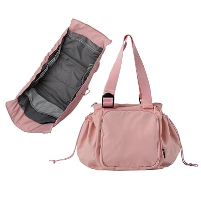 Diaper Bag Tote with 16 Compartments, Premium Nylon Taslon Fabric, Convertible Travel Bag with Trolley Sleeve, Hanging Car Seat Organizer, 3-in-1 Work Shoulder Bag for Teacher Nurse (Matte Pink)