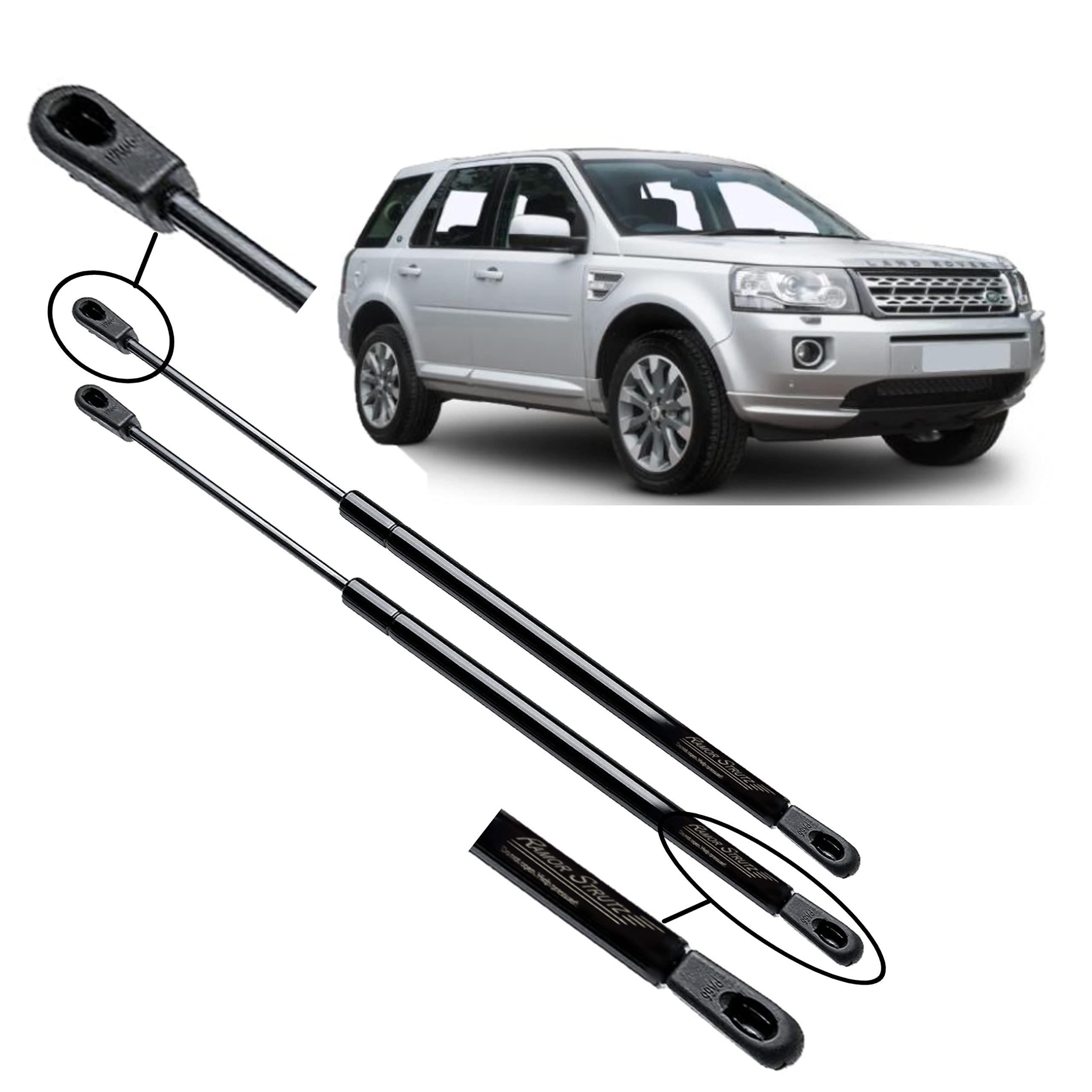 Ramor Strutz 2x Tailgate Gas Struts Compatible with a Land Rover Freelander L359 2006-2014. Tailgate Gas Springs Replacement for LR030618 and others.