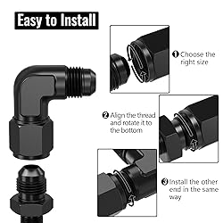 TRUCKMETER 90 Degree 6AN Female to 6AN Male Swivel