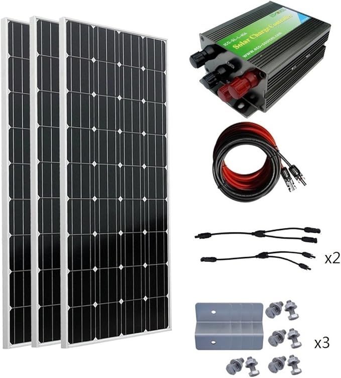 ECOWORTHY 450W Off Grid Tie Solar Panel Kits 3pcs 150W Mono Solar
