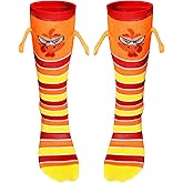 Beinayin Turkey Trot Socks Thanksgiving Running Gear Funny Turkey Socks with Hands