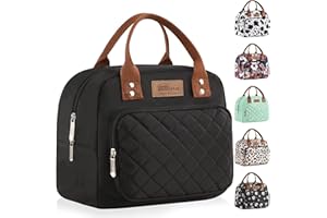 HOMESPON Lunch Bag for Woman Man Adults with Front Pocket Insulated Lunch Tote Lunch Box Container for Work Picnic or Travel(