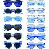 12 Mixed Style Sunglasses Classic Retro Party Favors Eyewear Costume Accessories Bulk Glasses for Unisex Adult