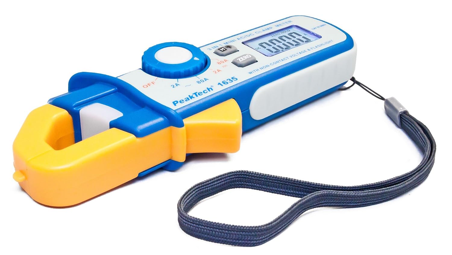 PeakTech P 1635 Creeping Current and Leakage Current Clamp with 1 mA Resolution and NCV, 1 piece, Blue - Image 3