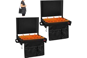 Romswi 2PK 3-Level Heated Stadium Seats for Bleachers with Back Support,Padded Bleacher Seats with Comfort Thick Cushion,Portable Folding Waterproof Bleacher Chair,with Shoulder Strap for Outdoors
