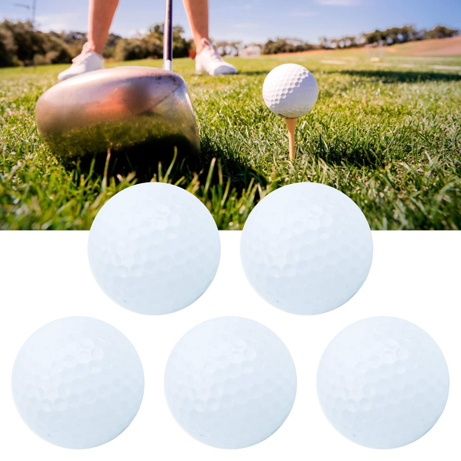Agatige 5Pcs/Set Floating Golf Balls, 42.67mm/1.68in Diameter Floating Practice Golf Balls Water Golf Ball Practice Floater Golf Balls Sports Training Accessory for Indoor Outdoor