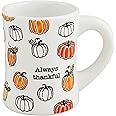 Mud Pie Thanksgiving Pattern Mug, Always, 14 oz