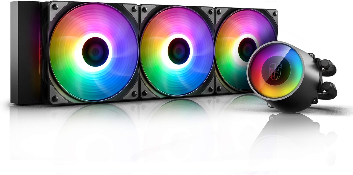 DEEPCOOL Castle 360 RGB V2, 360mm AllinOne Liquid CPU Cooler, Anti