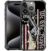 DJSOK Compatible with iPhone 16 Pro Case,Design Pattern Back Bumper Anti Scratch Reinforced Corners Soft TPU Caver,Cases for Men Women-Classic American Flag 1776 We The People