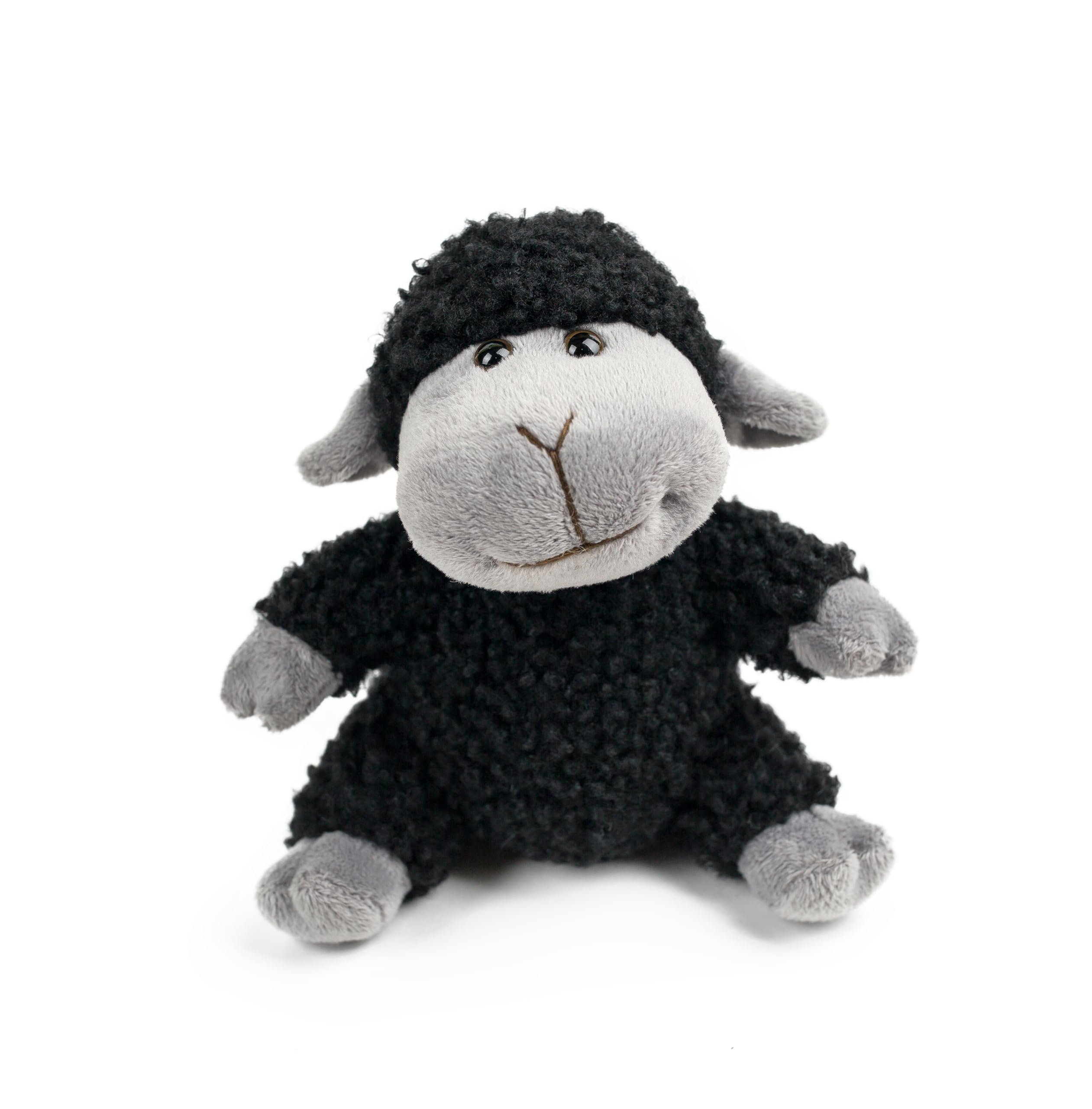 lilizzhoumax Simulation Lamb Plush Toy 13cm/5”, sit Realistic Stuffed Animal Wild Cute Sheep Plush Toy, Super Soft Sheep Plush Home Decoration Animal Toys, Gift for Friends and Kids black — image 1
