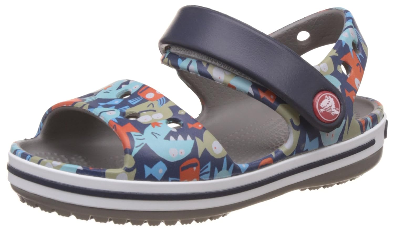 crocs gray croslite floater sandals