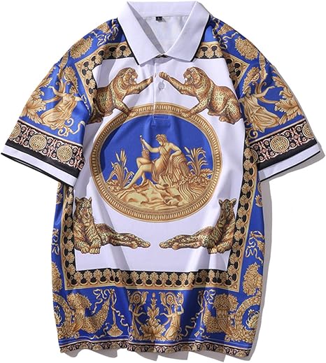 Amazon Pizoff ピゾフ メンズ ポロシャツ 半袖 虎柄 ブリット おしゃれ ポロ シャツ 吸汗速乾 派手 お兄系al641 03 S シャツ 通販