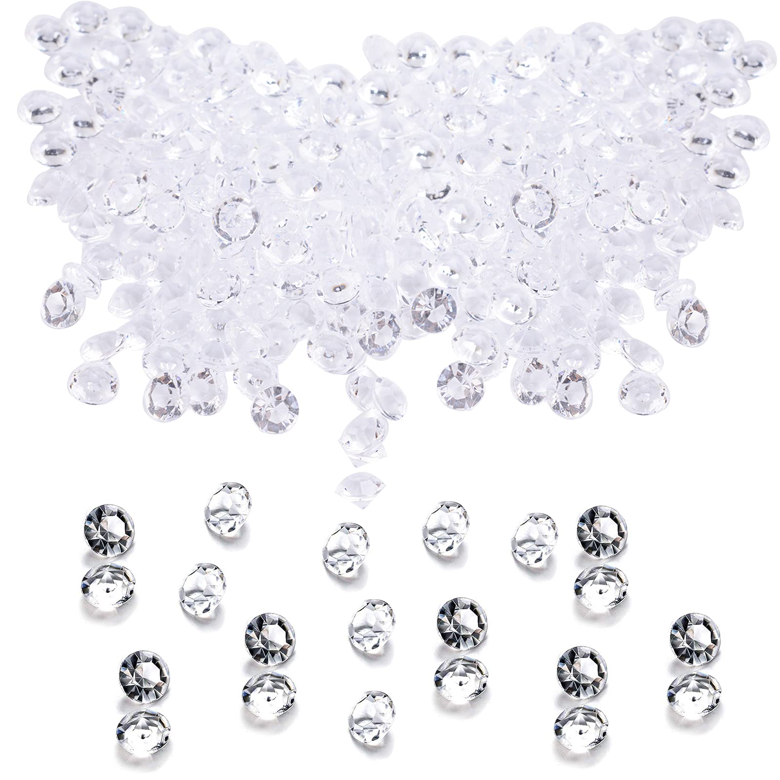 4000 PCS Acrylic Diamonds, 4.5 mm Scatter Crystals Clear Rhinestones Vase Fillers Crystal Decorative Glass Diamonds Wedding Crystals Confetti Acrylic Gems Diamond Wedding Table Decorations for Tables