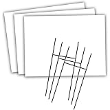 Headline Sign - Blank Yard Sign and H-Frame Ground Stake Sign Holder Set, White, 18 x 24 Inches, 3-Pack (5500)