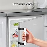 Hisense 133L Under Counter Larder Fridge Stainless Steel Grey view 3