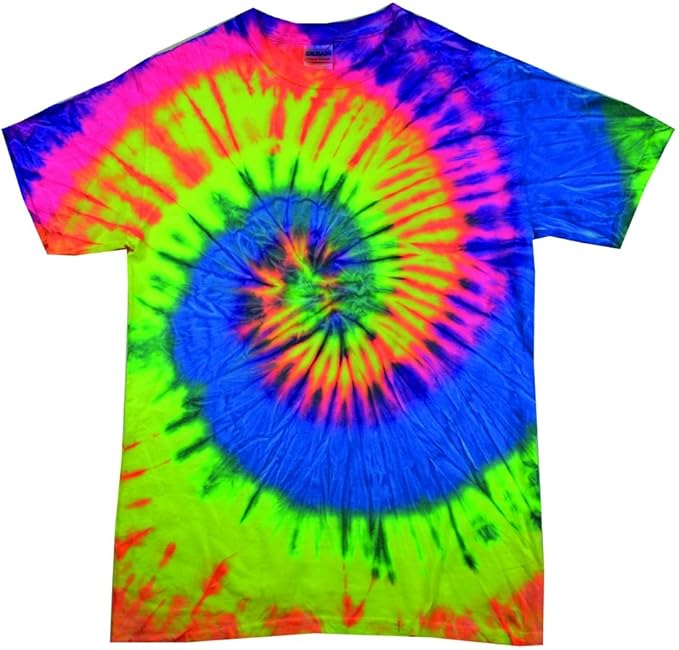 Colortone Rainbow Tie Dye Shirt Neon Rainbow S Amazon De Bekleidung