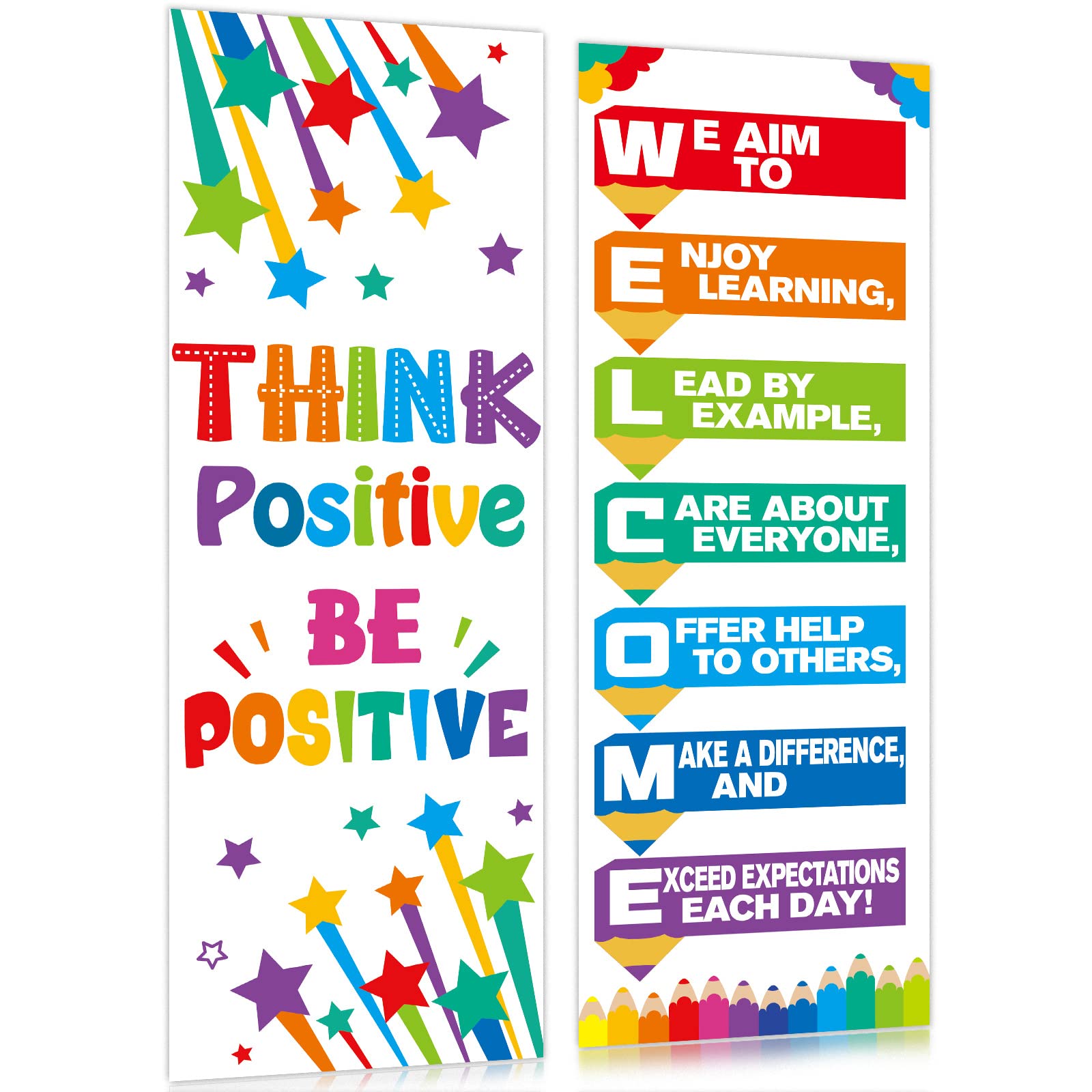 Photo 1 of Welcome Classroom Banner Classroom Welcome Poster for Teachers Students Welcome Bulletin Board Positive Motivational Growth Mindset Welcome Sign Kindergarten PreSchool Elementary Middle School Decor