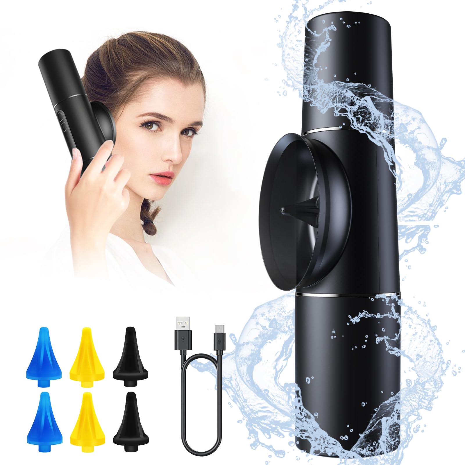 Photo 1 of Water Powered Ear Cleaner, Electric Ear Wax Removal Kit, Ear Irrigation Flushing System, Ear Cleaning Washer Kit with 4 Pressure Modes, Safe & Effective for Ear Wax Buildup