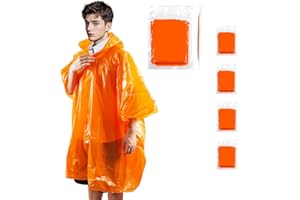 KAshack Compression Disposable Rain Ponchos for Adults with Hood Emergency Camping Hiking Travelling Men & Women