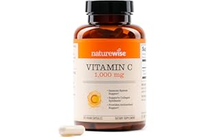 NatureWise Vitamin C 1000mg Capsules - Extra Strength Vegan Vitamin C for Daily Antioxidant & Immune Support - Non-GMO, USA Manufactured - 120 Capsules[120-Day Supply]