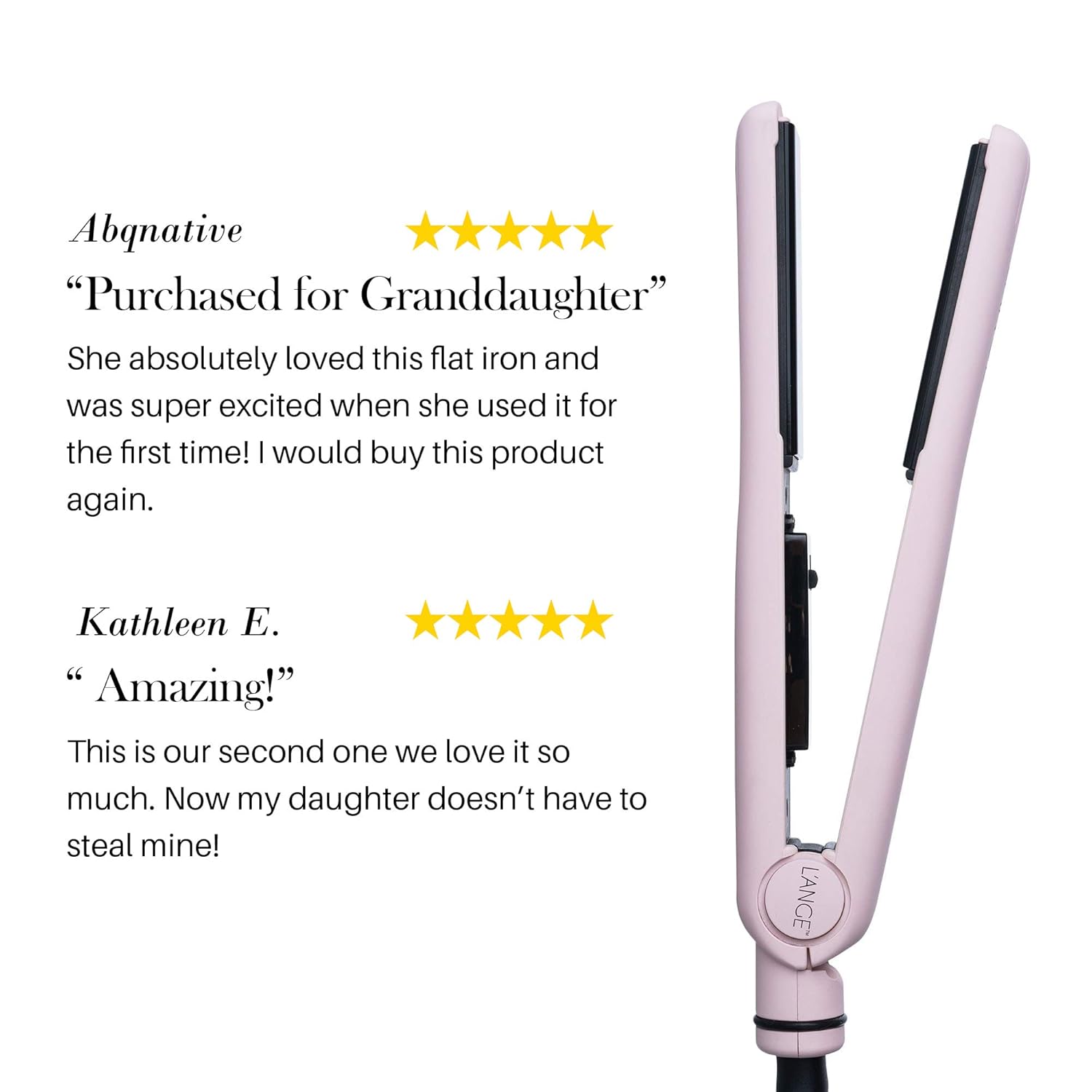 l'ange Hair Aplatir Flat Iron - Blush : Beauty