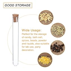 PATIKIL 7ml Plastic Test Tubes with Cork