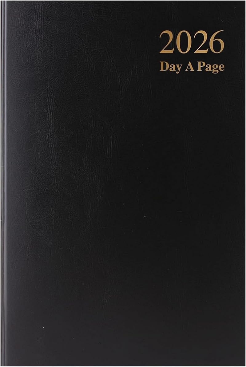 Arth 2026 A5 Diary Day a Page Black Hardback