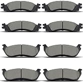 Front Rear Ceramic Brake Pads Fit for Ford Explorer,Mercury Mountaineer | D1158 D881 for 2006-2010 Ford Explorer,2007-2010 Ford Explorer Sport Trac,2006-2010 Mercury Mountaineer,8pcs