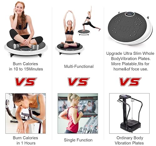 IDEER LIFE Vibration Platform Exercise Machine, Whole Body Exercise  Vibration Plate, Full Body Fit Vibration Massage for Home Fitness&Weight  Loss w/Remote/Resistance Bands/Magnet Massage (White09011) in Saudi Arabia  | Whizz Vibration Platform Machines