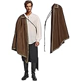 ANINECT Renaissance Half Shoulder Cape Medieval Tudor Cloak LARP Ren Faire Halloween Costume