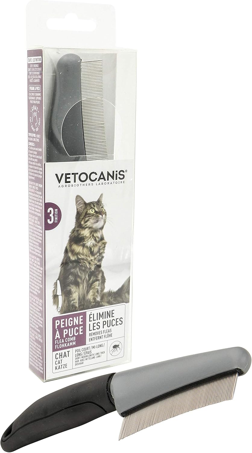 Vetocanis Peigne Anti Puces Pour Chat Nettoyage Efficace Du Pelage Amazon Fr Animalerie