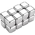 Kitchtic Metal Ice Cubes, Set of 16 - Rust-Proof Reusable Whiskey Stones with Tongs & Storage Boxes - Stainless Steel Ice Cubes - Non-Diluting, Quick Chill - Ideal for Drinks and Parties