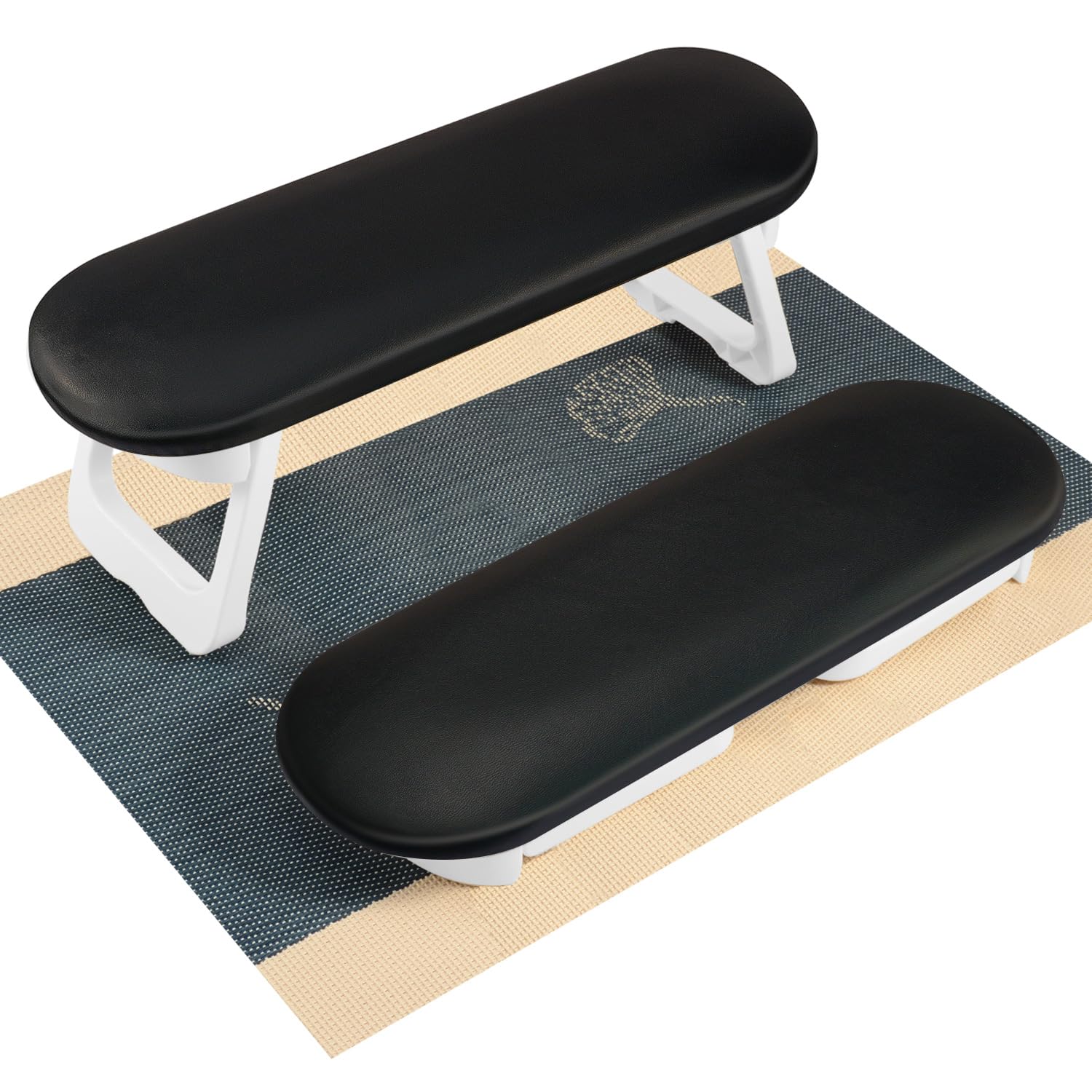 CGBE Nail Arm Rest, Soft PU Leather Arm Rest For Nails, Hand Rest For Nails With Foldable Hand Holder Non-slip Mat, Nail Hand Rest Arm Rest Manicure Hand Rest For Nail Tech Home Salon Use (Black) — image 1