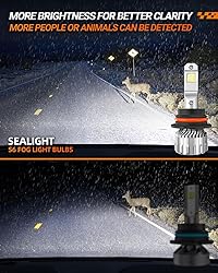 SEALIGHT 9004 Bulbs 38000LM Brighter, 6500K Xeon