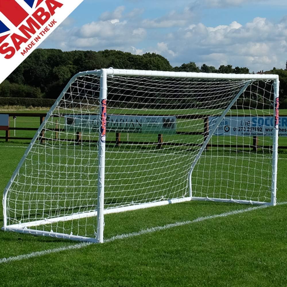Samba Backyard Soccer Goal - 3M x 2M Portable Match Goal - Our Top line Premier uPVC Goal - All Weather Soccer Goal - Made in The UK