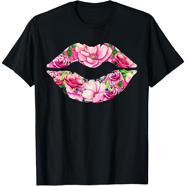 Amazon.com: Retro Hot Pink 80s Lip Print Kiss Lips T-Shirt