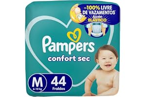 Fralda Pampers Confort Sec Tamanho M 44 Unidades | Descartável super seca