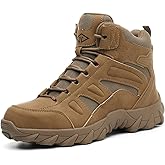 DINGGU Work Boots for Men Comfortable Steel Toe Boots，Indestructible Industrial & Construction Safety Shoes Non Slip Mens Composite Toe Boots