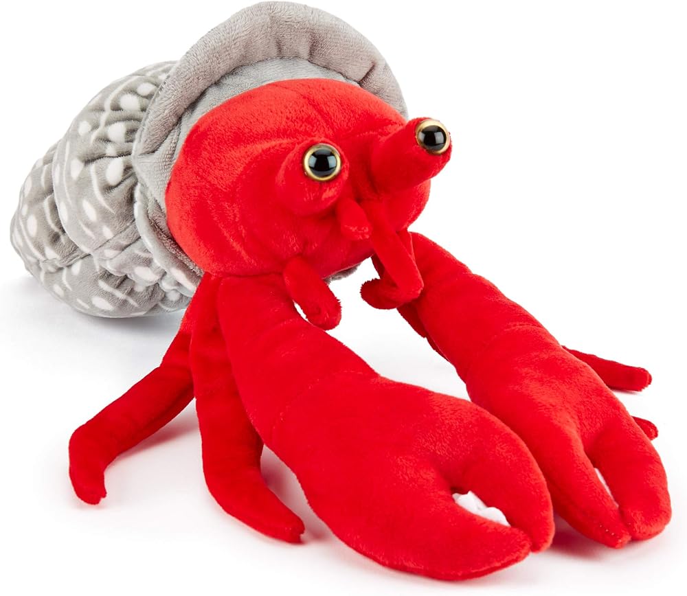 Zappi Co Plush Hermit Crab Toy 14in Safari Animals Collection Kids