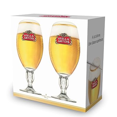 Buy Stella Artois Chalice 2 Pack Gift Set Official Product 33 Cl 11 2 Oz Capacity Beer Glasses Online In Kazakhstan B00hd4rfmw